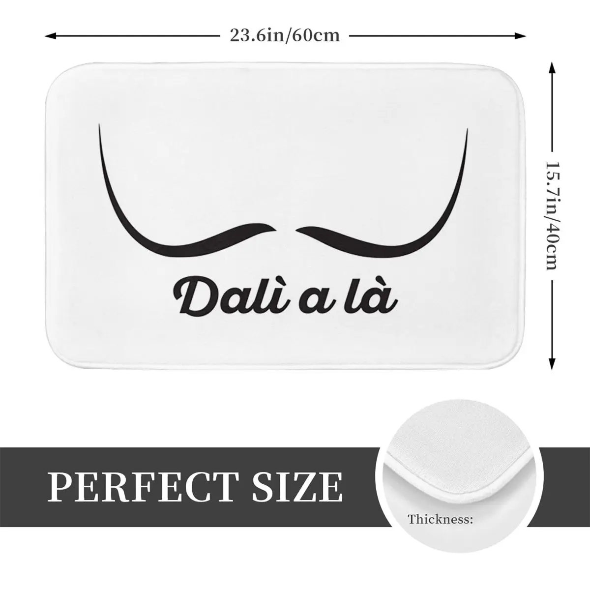 Salvador Dali Pop Street Art Non-slip Doormat Floor Mat Cushion Carpet Rug for Kitchen Entrance Home Living room Footpad Mats