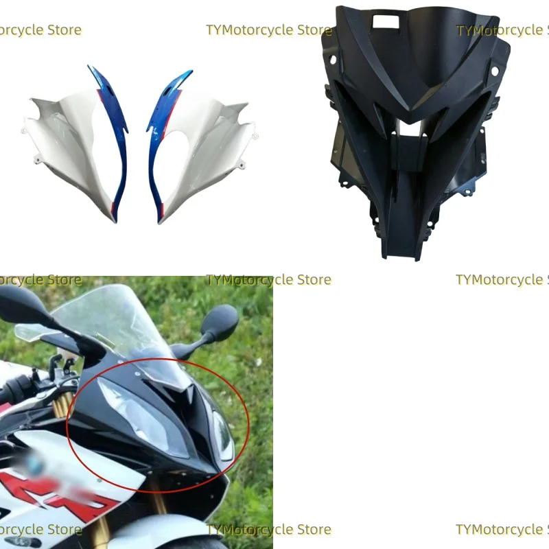 Bright blue white Front Upper Fairing Headlight Cowl Nose Panlel Fit For BMW S1000RR S1000 RR 2015 2016 2017 2018