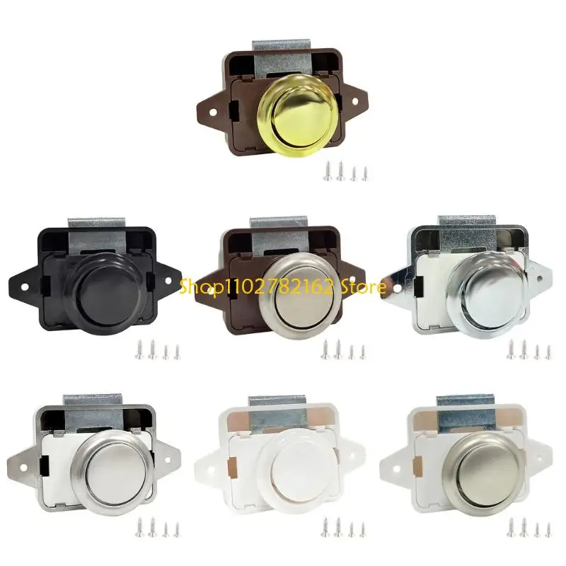 

547B Push Lock Keyless Cupboard Lock Furniture Hardware Push Button Latches for Campers Motorhome Furniture Keyless Door Lock