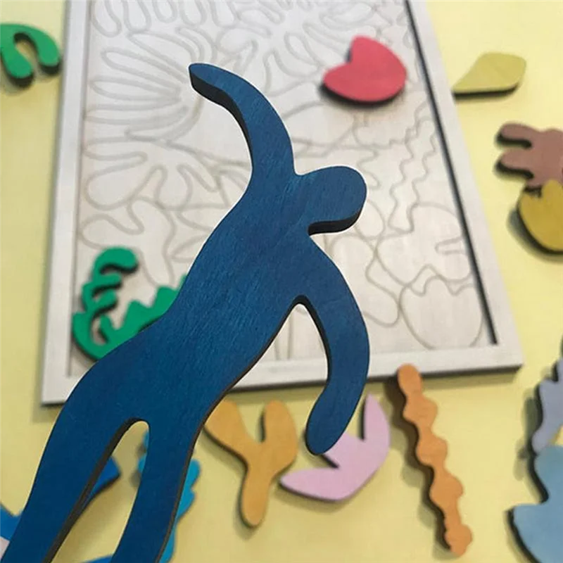 Puzzle Matisse Montessori en bois, jouets en bois de couleur aléatoire, cadeau éducatif précoce pour enfants de 1 à 3 ans, 1 pièce