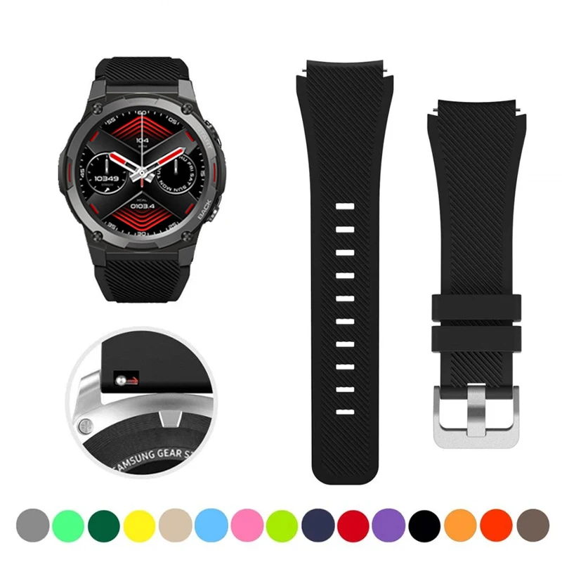 Pulseira de substituição de silicone macio, pulseira Zeblaze Vibe 7, 7Pro, além 2, Stratos 2, GTS Pro Band, pulseira 22mm