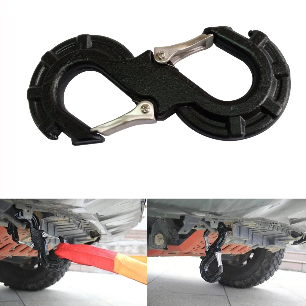 

S-hook Black Stainless Steel Car Towing Hook Off Road Recovery Shackle For Jeep Wrangler JK 2007-2017, JL18-24 JL1206 LantSun