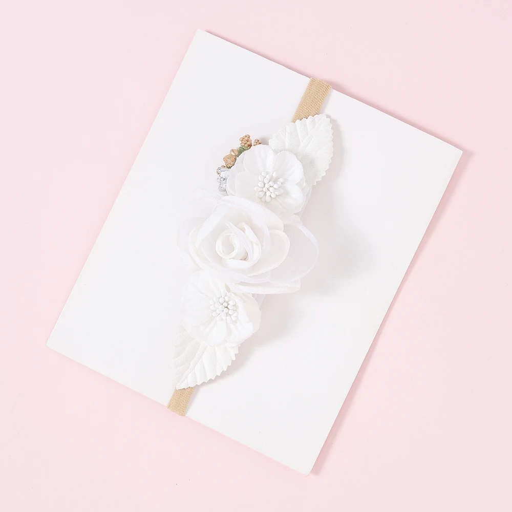 1Pcs Baby Girl Headband Cute Flower Hair Band Newborn Toddler Headband Elastic Hair Accessories Photography Props Holiday Gift