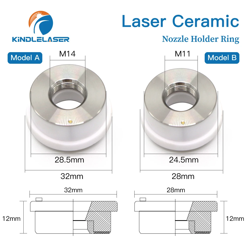 Supporto per ugello ad anello in ceramica Laser 28/32mm OEM Precitec Raytools testa in fibra WSX P0571-1051 KT CON Procutter Lightcutter BT230 240