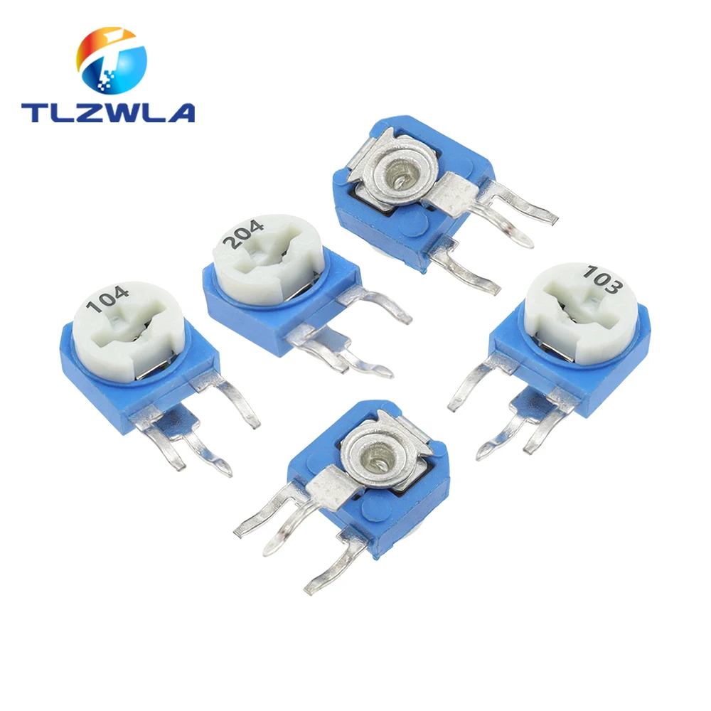 20PCS RM065 RM-063 Series 100 200 500 1K 2K 5K 10K 20K 50K 100K 200K 500K 1M Ohm Trimpot Trimmer Potentiometer Variable Resistor