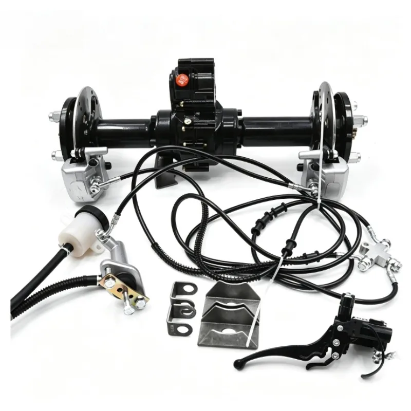 Electric Tricycle Disc Brake Rear Axle Complete Assembly Split Gear Shift Low Speed For Cargo Engineering Vehicle