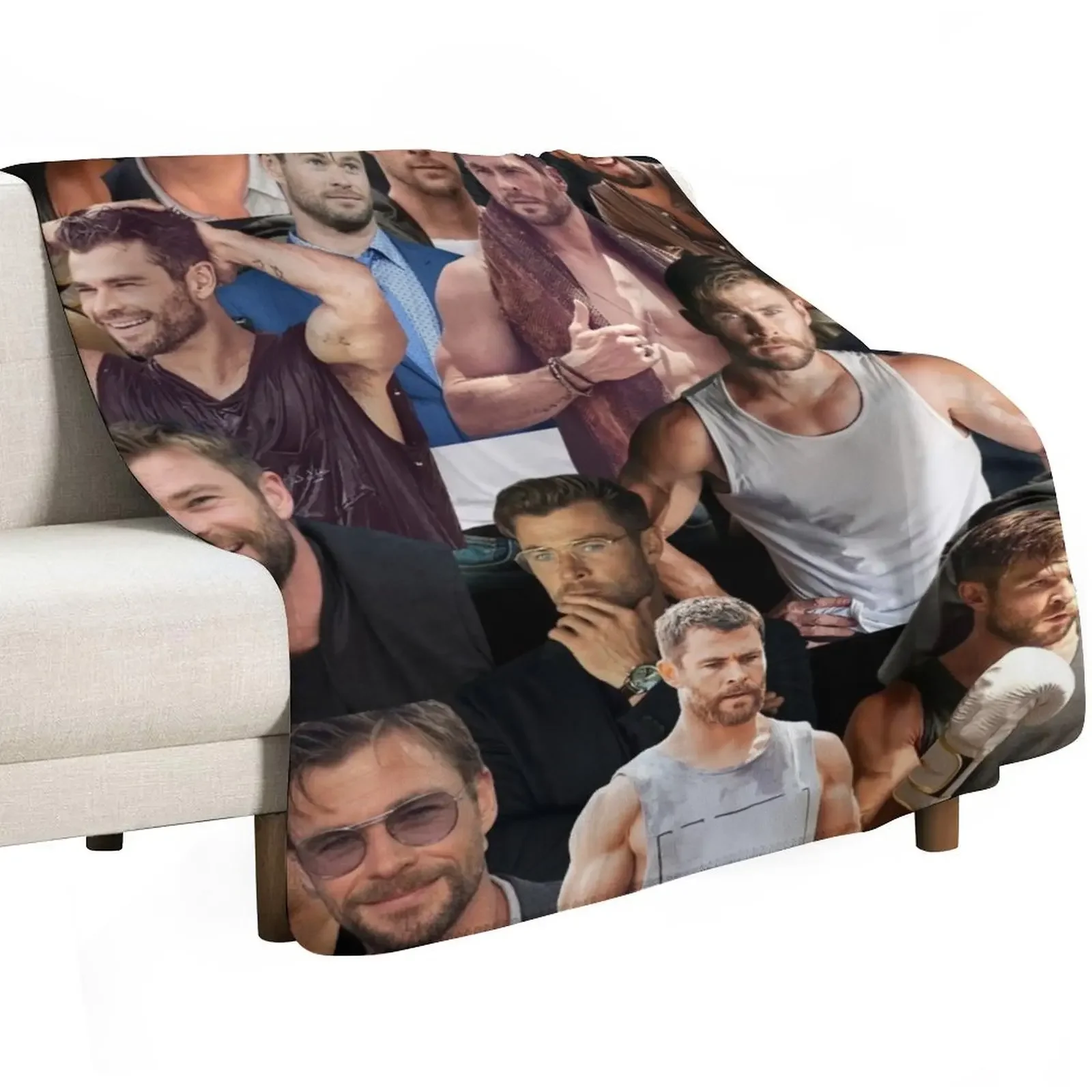 بطانية رمي مجمعة للصور من كريس هيمسوورث، أفكار هدايا عيد الحب، بطانية لطيفة #2