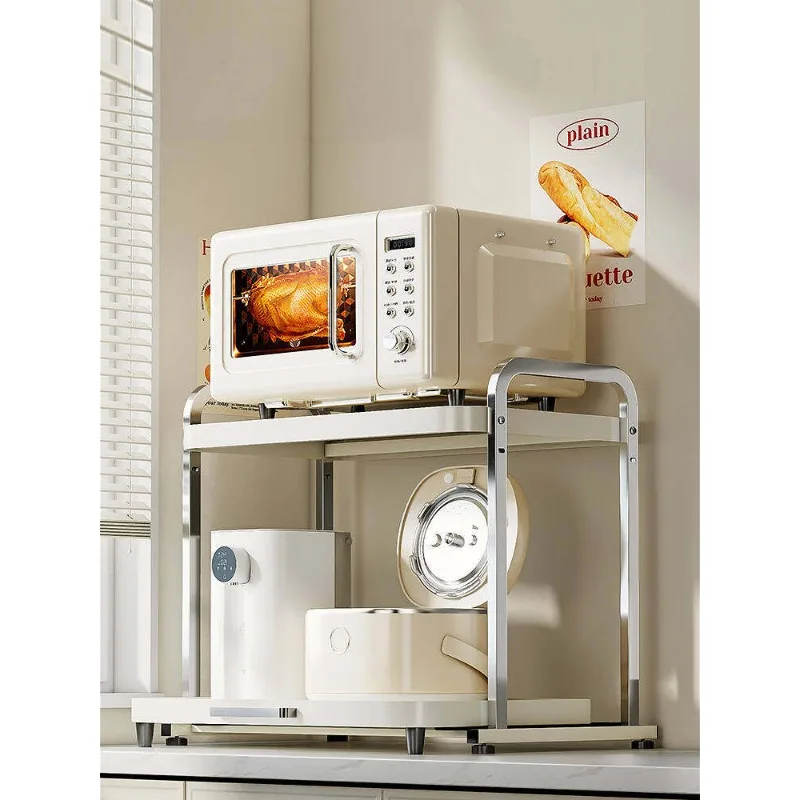 Kitchen rack Multifunctional countertop Pull-out microwave oven Oven Multi-layer pot Household rice cooker Storage rack