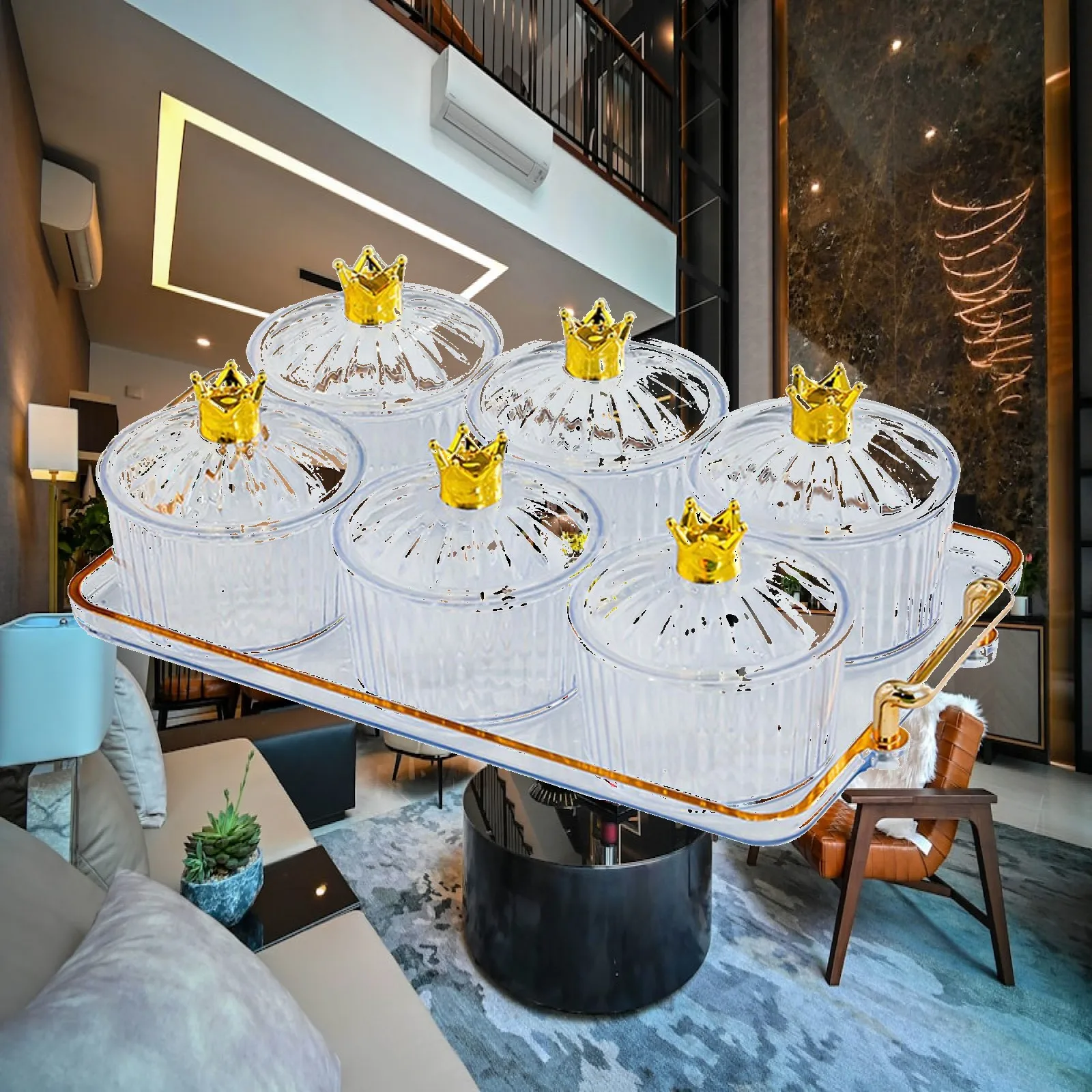 Dried Fruit Snack Serving Plate Food Storage Container Nordic Multipurpose Appetizer Plate for Home Holiday Nut Condiment Candy