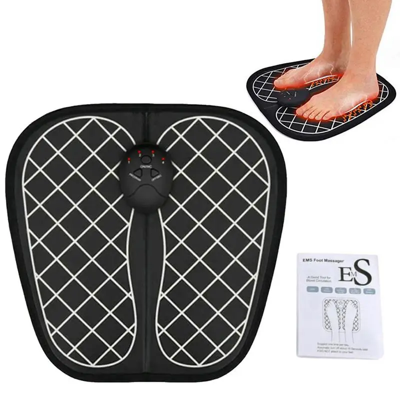 Foot Massager Pad Massage Foot Mat Acupoints Stimulator Current Mini Massage Device For Relax Feet Home Office Use