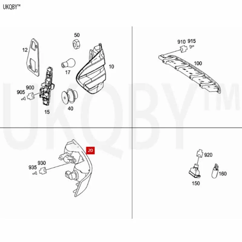 Me rc ed es Be nz GL Clase 320/350 BlueTEC 4MATIC Reflector A 1648201174   A 1648201274   A 1648201164   A 1648201264