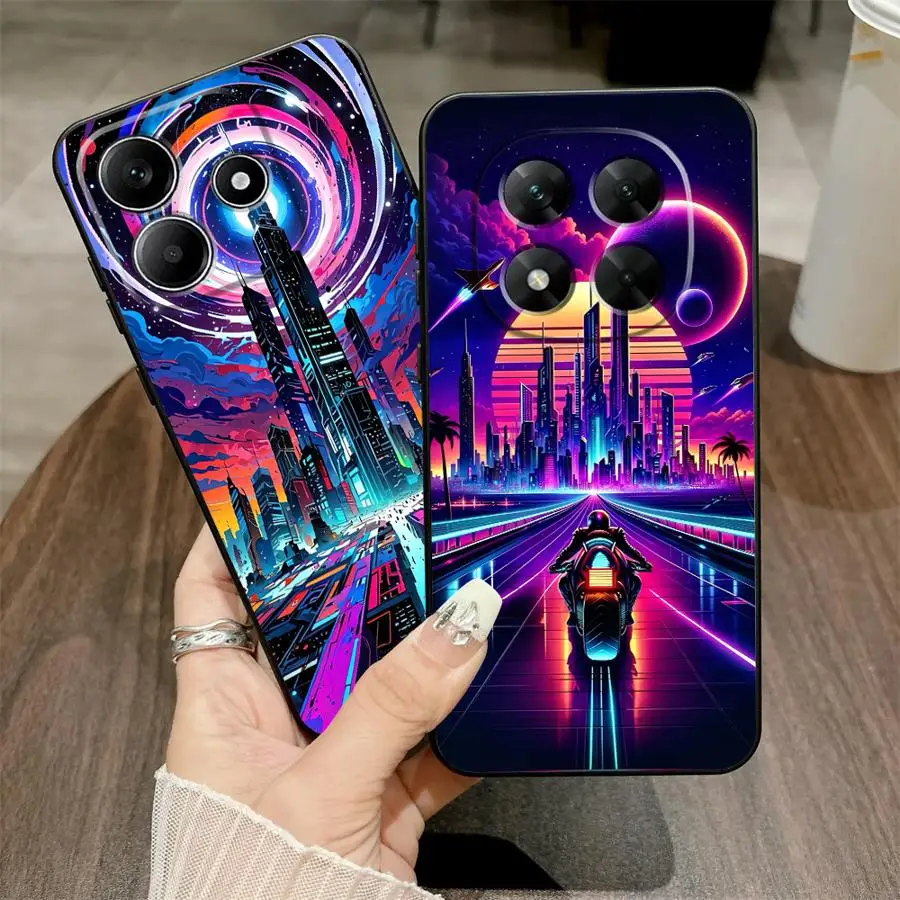 حافظة لهاتف Xiaomi Redmi Note 11 13 12 Pro Plus 11S 10 9 8 Pro 9s 12S 10S SCI-FI City