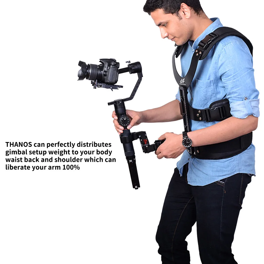 DF DIGITALFOTO THANOS Gimbal Stabilizer Supporting System with Dual-Spring Arm + Load Vest Compatible with  Ronin-S/  Crane
