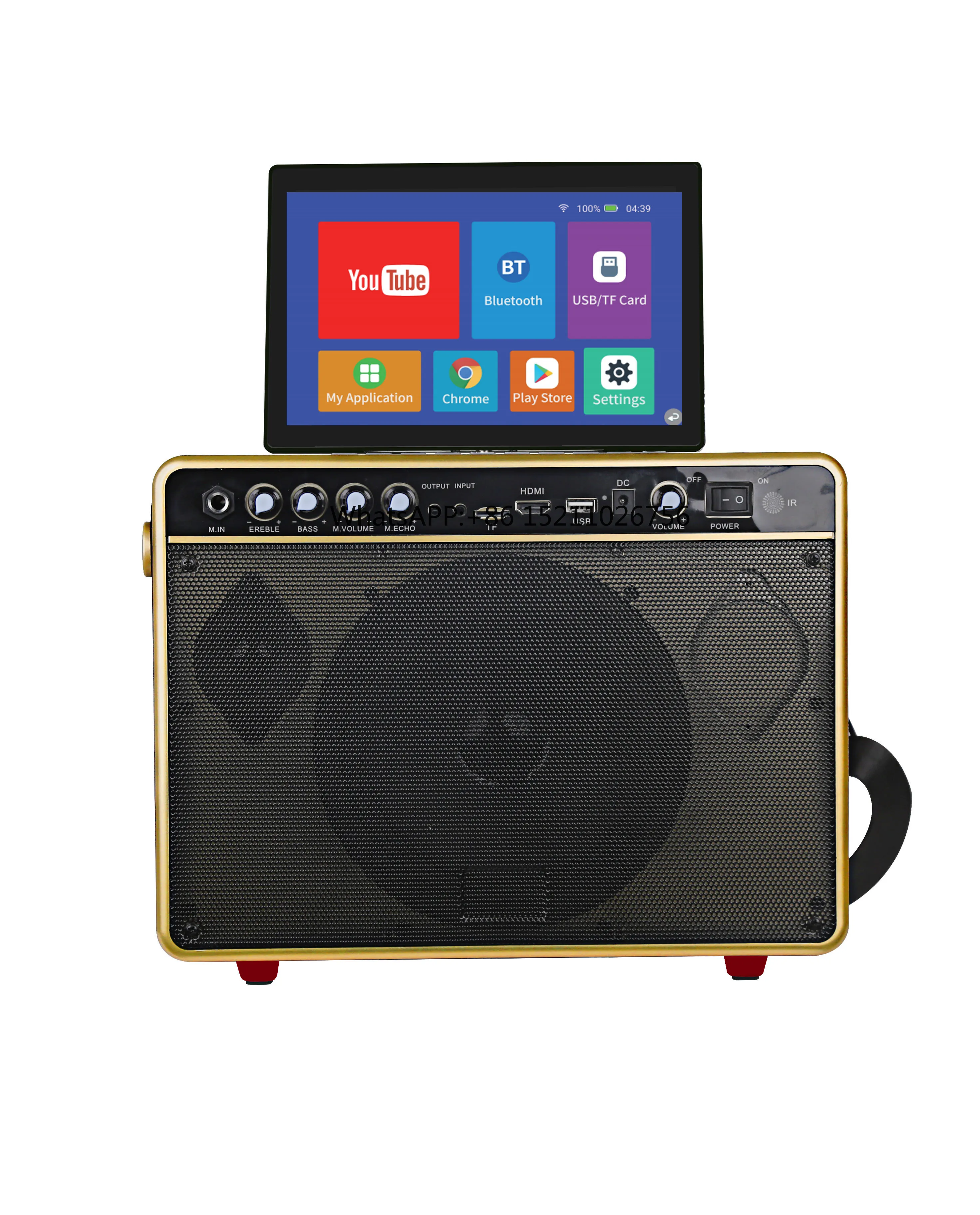 hot selling karaoke machine for kid adult box blue tooth wireless WIFI speaker touch screen android system outdoor indoor