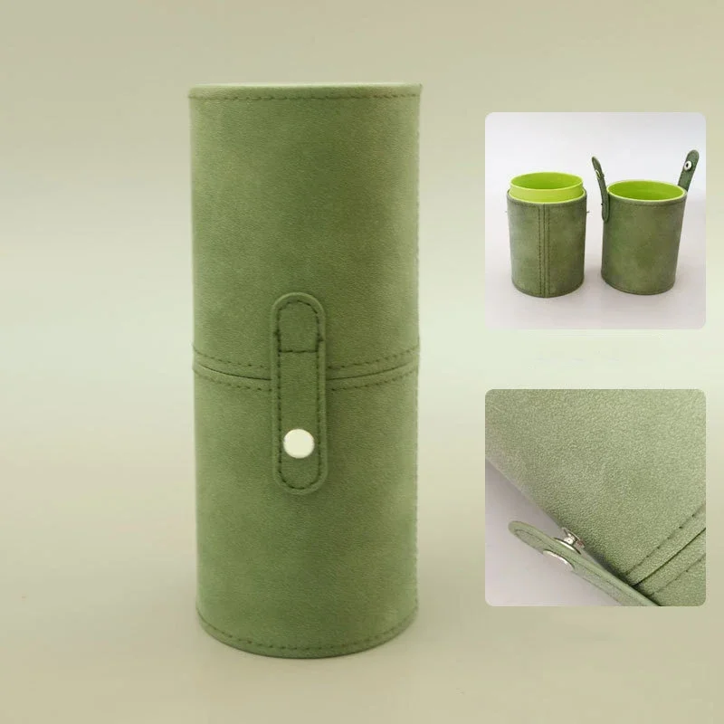 PUレザー化粧ブラシバケツポータブルトラベル化粧品バッグ多機能防塵防水化粧ブラシシリンダー