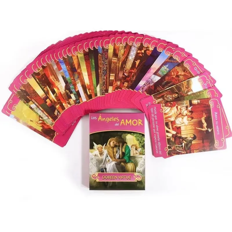 1 Box Of Los Angeles Del Amor Español, Romance Angels Oracle Cards, Spanish For Tarot, Divination Card Game Board Game Cards