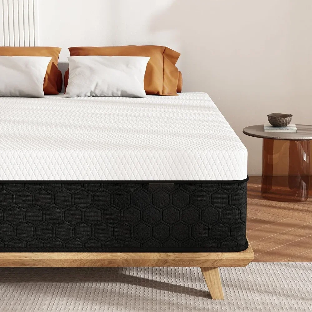 King Mattress,Pressure reducing breathable gel memory foam mixed mattress, boxed, 10 inches, medium hardness,King Mattress.