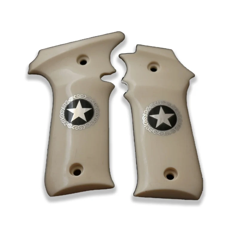 

KSD Brand LLama 1911 Style Compatible Ivory Acrylic Grips