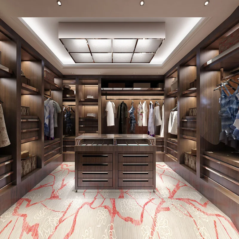 cloakroom,  island, in the platform,  jewelry cabinet, the household floor-to-ceiling double-sided jewelry