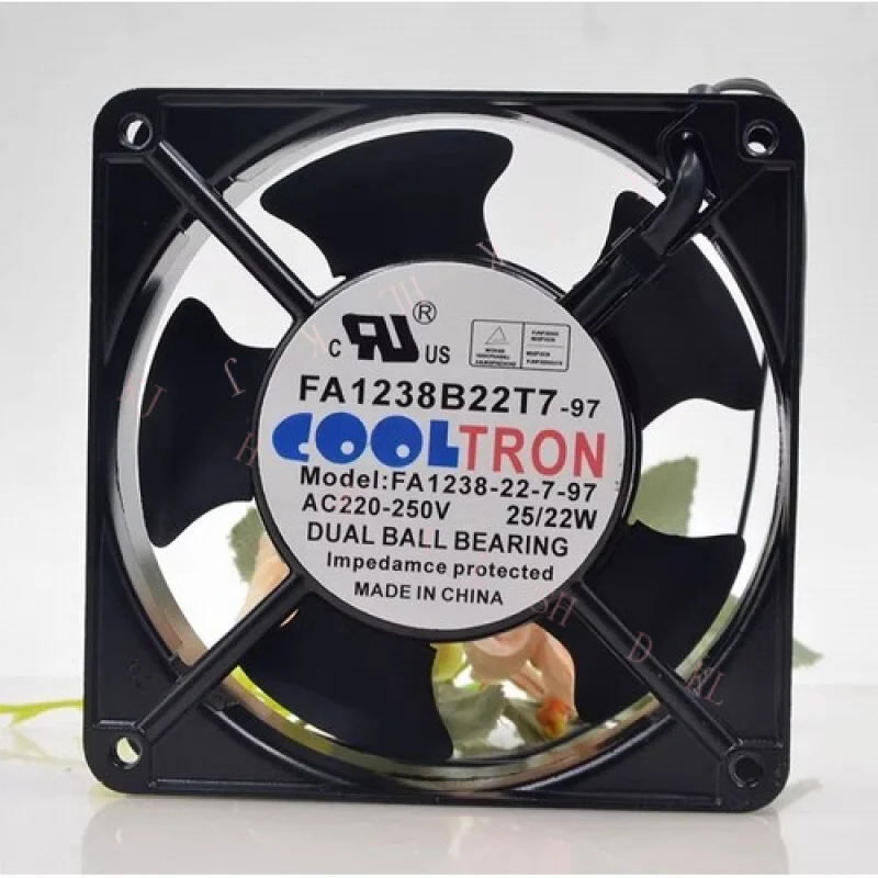 

N ДЛЯ COOLTRON FA1238-22-7-97 12038 AC220V-250V 25/22W 12CM Охлаждающий вентилятор с алюминиевой рамой