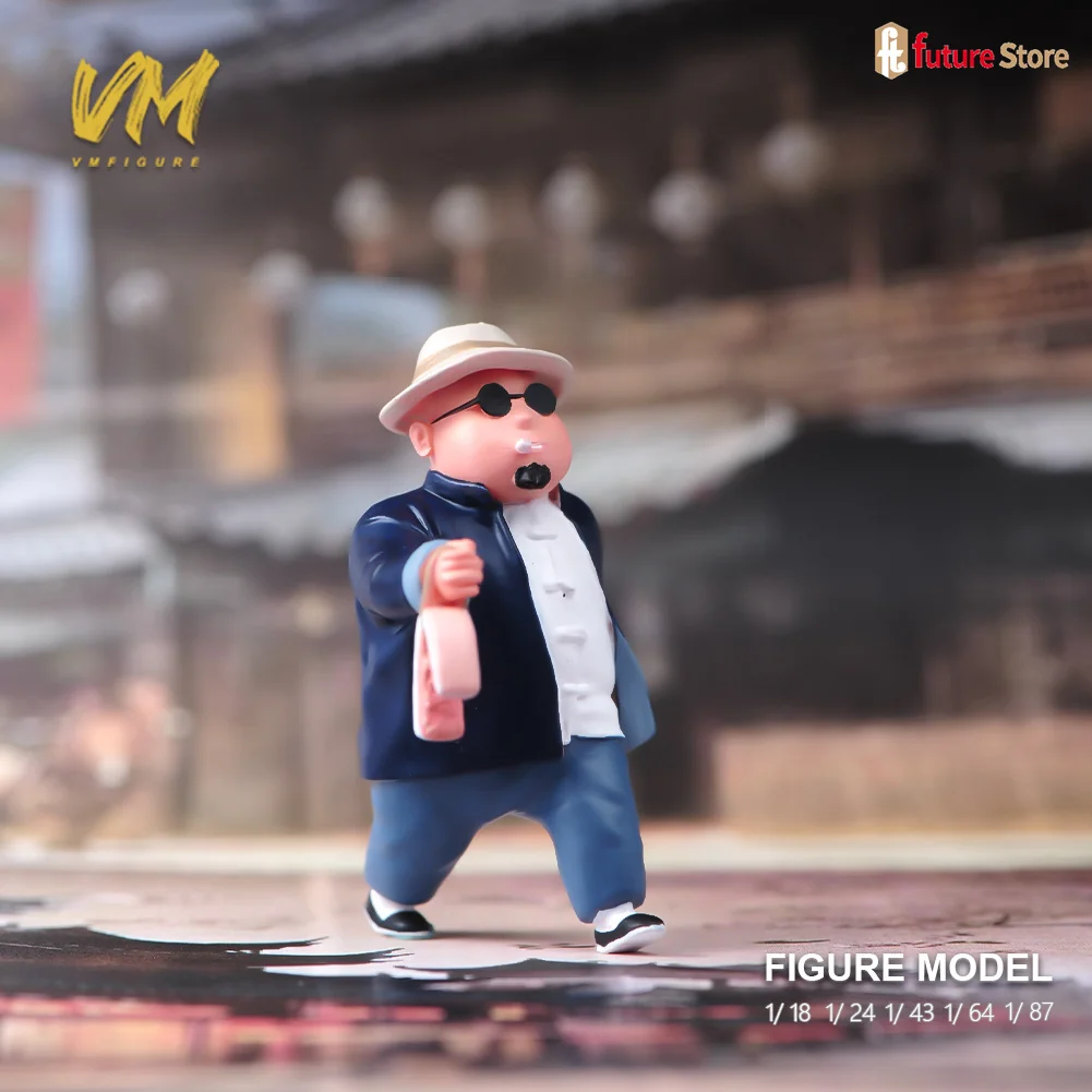 

Miniature Figure 1/87 1/64 1/43 1/24 1/18 Sunglasses Man Hold Meat Wine Dolls Creative Scene Props For Cars Display Decoration