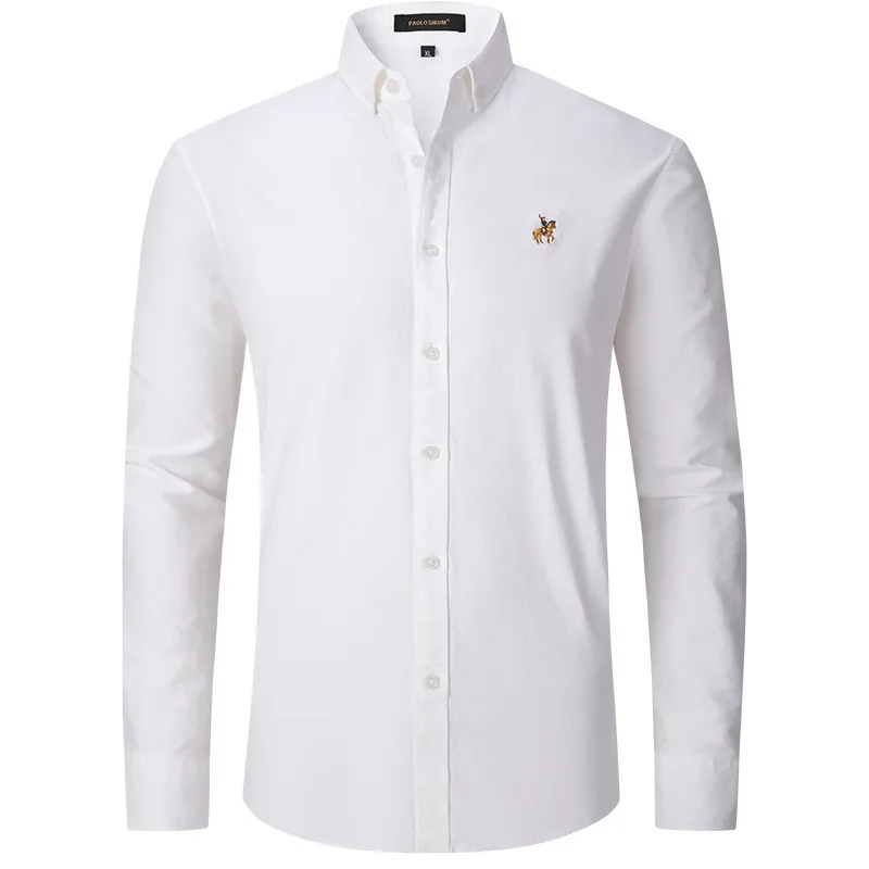 

Men's Cotton Oxford Shirt Long Sleeve Business Casual