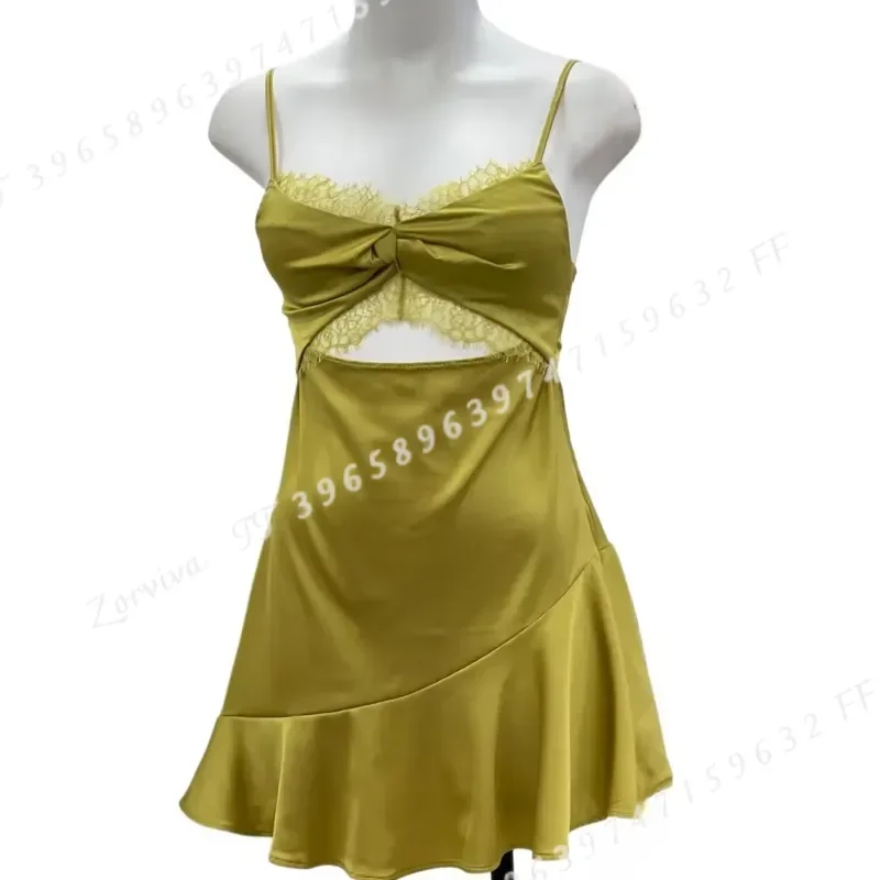 Sexy Lingerie Suspender Nightdress Women Front Bow Hollow Back Fishtail Sleep Dress Flowing Cloud Pajamas