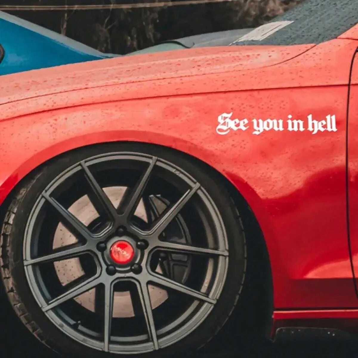 See You in Hell, Vinyl Car Decals, Black Gothic Font Design, Perfect for Car Exterior Decoration, Car Decoration, Parts