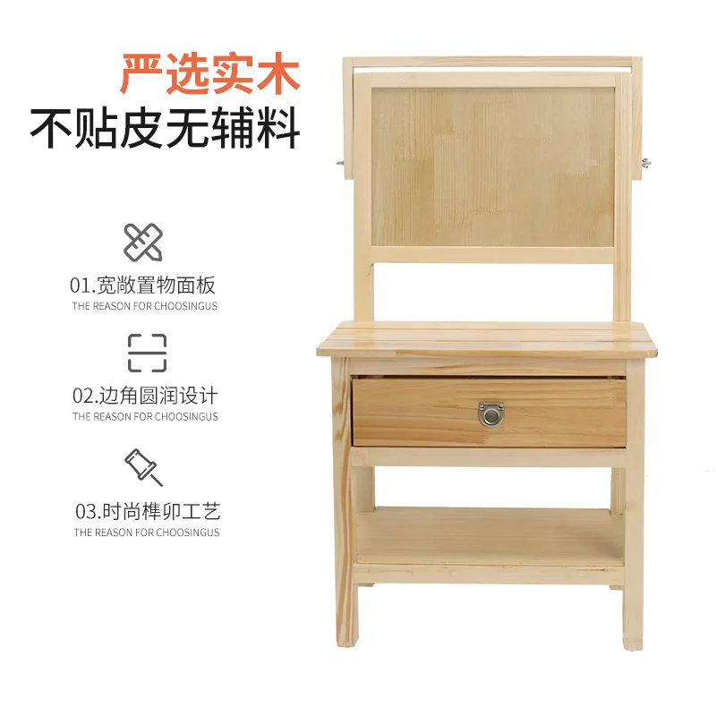 Art sketch lifting painting table multi-functional solid wood drawer easel studio art student special drawing table