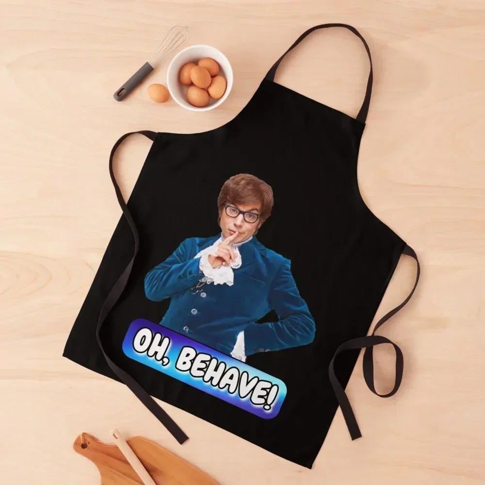 

Funny Design - Oh, Behave! Apron Customizable Cooking Chef Accessories Kitchen Man Apron