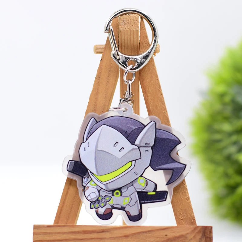 Overwatch Keychain 27 Styles Arcylic Cartoon Figures Keyrings Kawaii Accessories