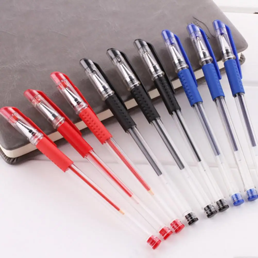 0.5mm Red Blue Black ink Gel Pen Plastic Gel Ink Pen School Office Supplies Student Stationery Writing Tool Student Supplies