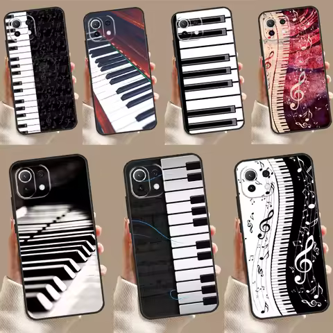 Piano Keys Musical Case For POCO M6 F6 X3 X5 X6 Pro M5s F3 F5 Xiaomi 13 14 Ultra 12 Lite 11T 12T 13T Pro Cover