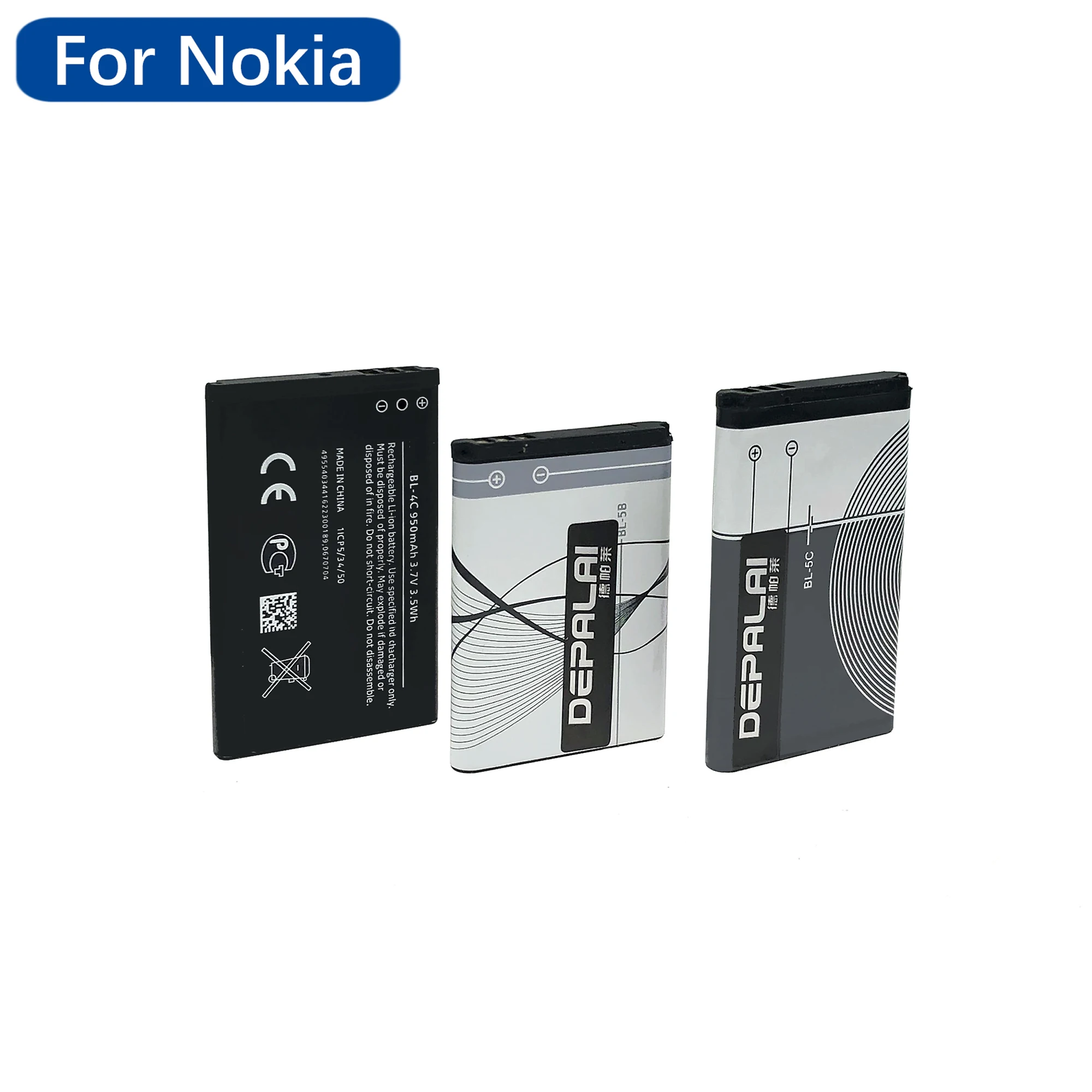 BL-4C BL-5C Phone Battery BL-5B For Nokia 6100 6300 2630 N70 N72 Battery 1100 3220 3230 5200 5300 BL 4C 5B 5C BL5C Batteries