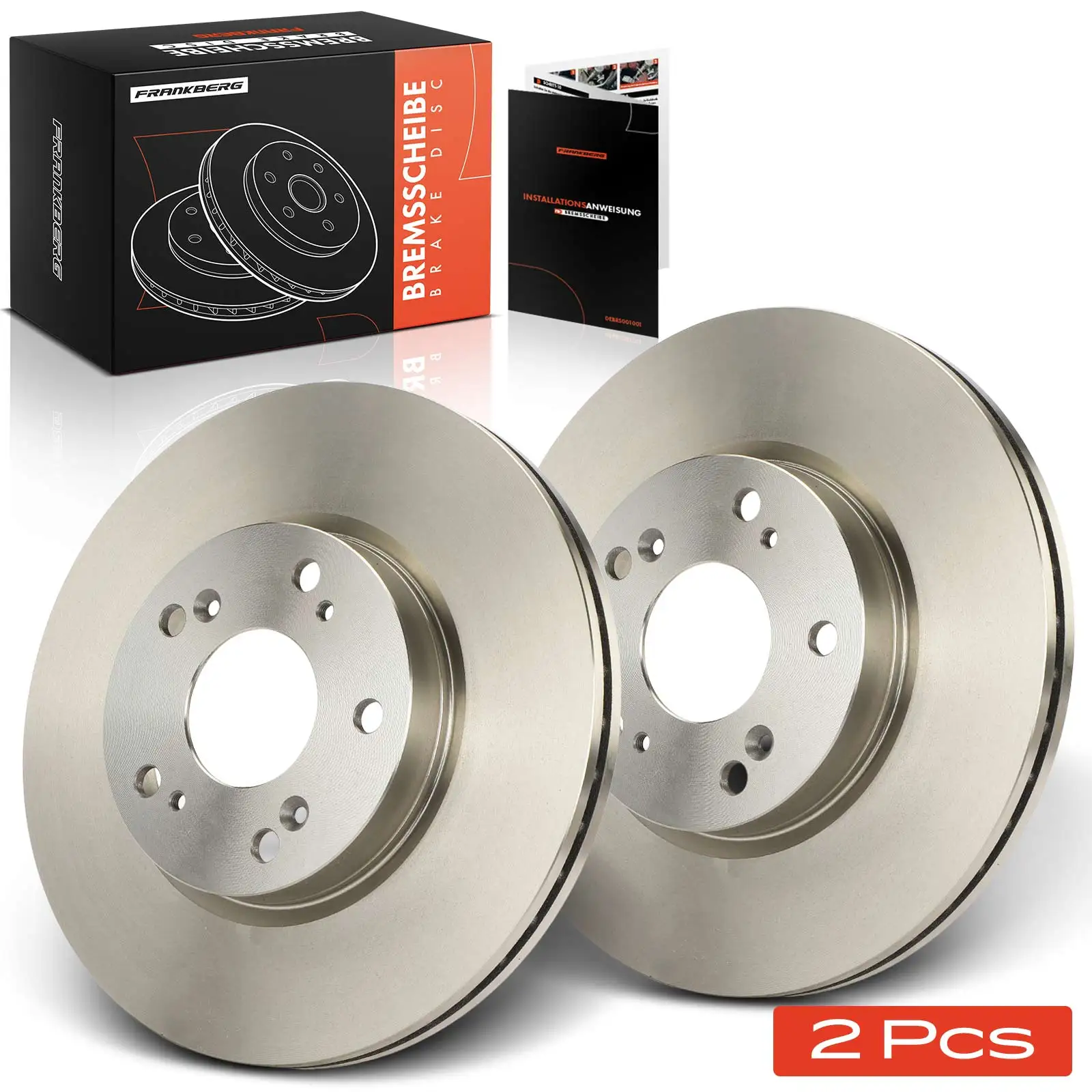 Frankberg 2x Bremsscheiben Vorderachse für Honda Accord VI Coupe VII Civic IX Stufenheck 1998-2022 45251SNLT60 45251TA0A01