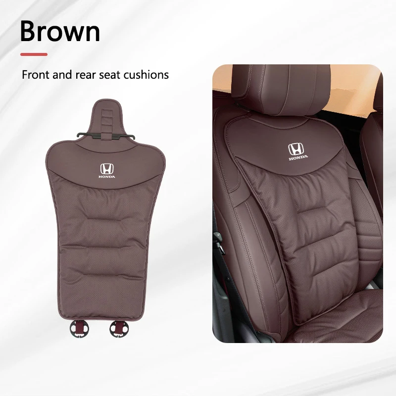 Car Breathable Seat Cushion Velvet Pads Rear Seat Cover Stickers For Honda Mugen Power Civic Accords CRV Hrv Jazz CBR VTEC VFR image 3