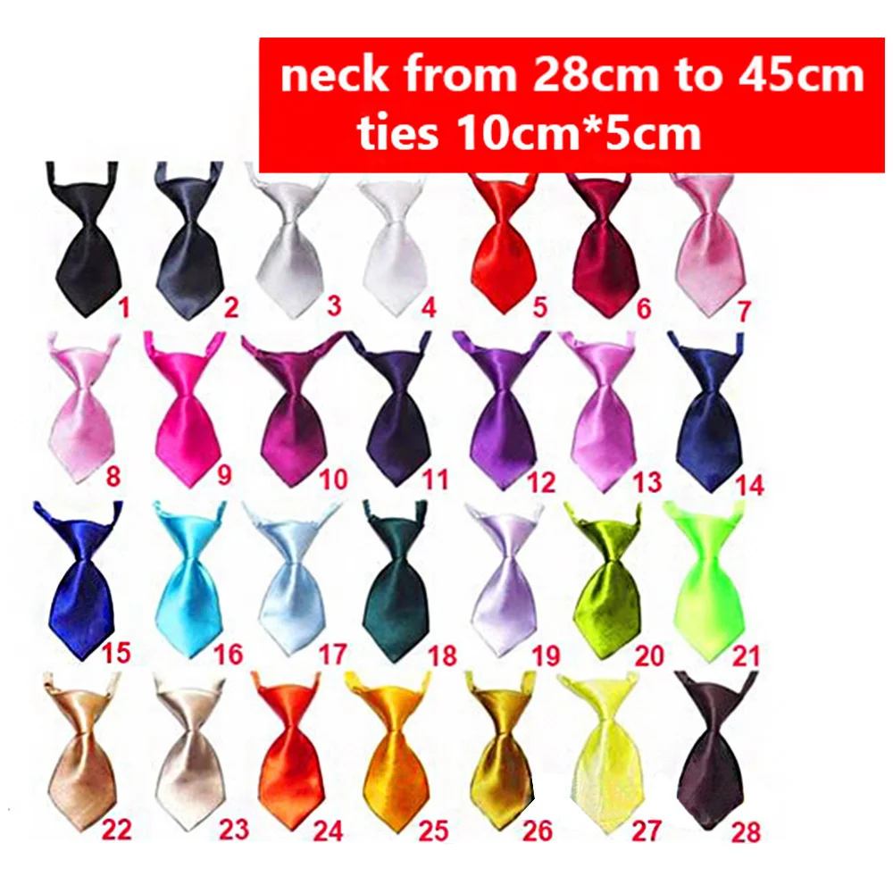 10pcs Pet Bowties For Small Dogs Cats Bow Tie Neckties Solid Pet Tie For Small Dogs Grooming Accessories