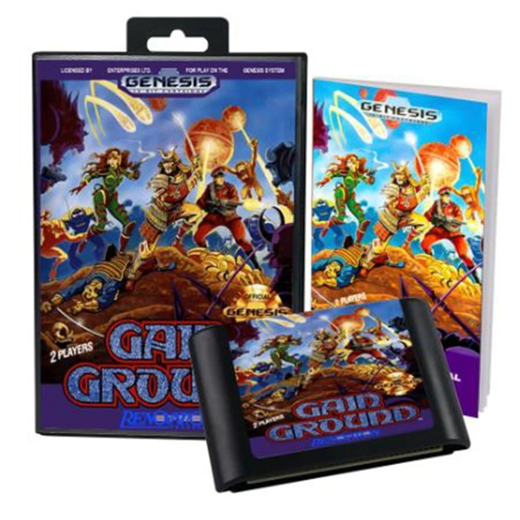 

Gain Ground with Box and Manual for 16 Bit Sega MD Game Cartridge Megadrive Genesis System
