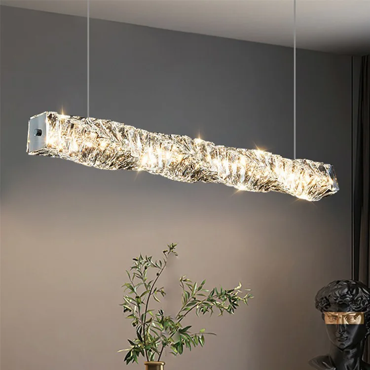 Italian light luxury restaurant lights, long one-word dining room lights, modern simple bar table lights