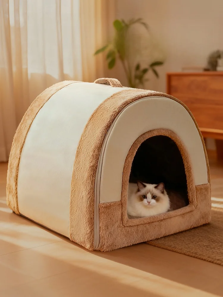 

Warm Detachable House Tent Winter Proof Closed Sle elter Secure Feeling All Season Universal Dog House Pet Supplies