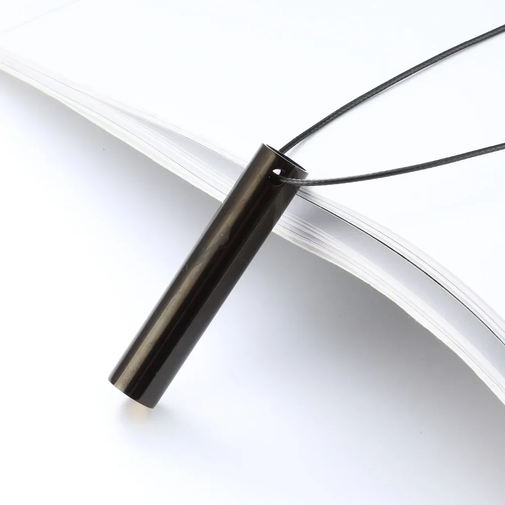 528 Hz Mindfulness Adjustable Breath Pendant Necklace Stainless Steel Meditation Stress Relief Frequency Blowing Whistle Jewelry
