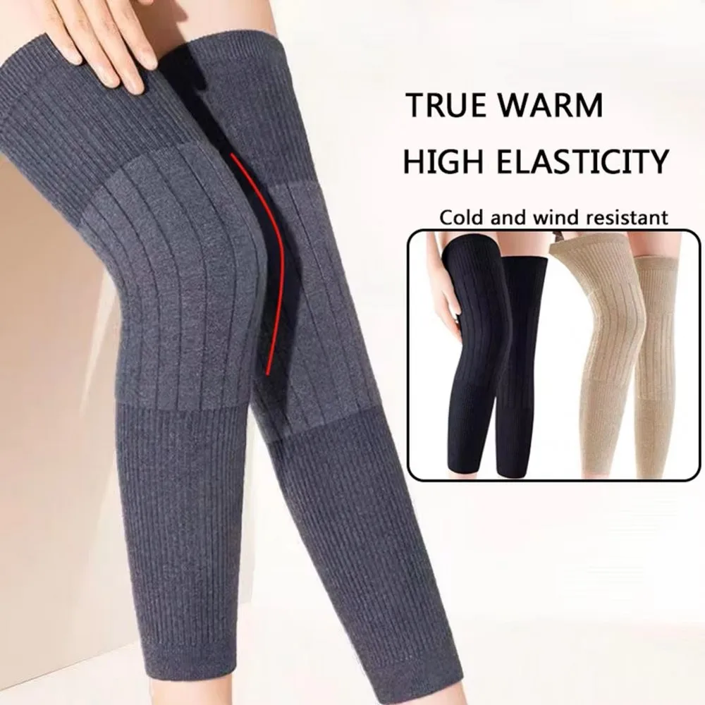 Knee Brace Pads Knee Cap Protector Leg Warmers Knees Elastic Lady Stockings Windproof Coldproof Leg Warmers Cold Leg Arthritis