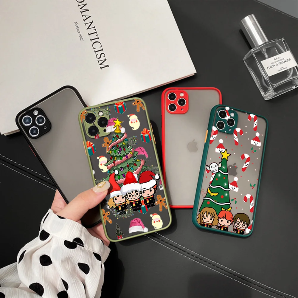 High Quality Harry Christmas Potters Phone Case For iphone 1514 13 12 11 Pro Max 8 7 Plus SE X XS XR 6S Matte Translucent Cover