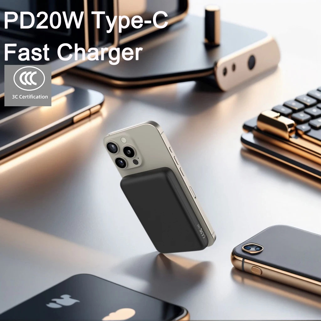 

Портативное зарядное устройство Power Bank 10000 мАч с сертификацией CCC, беспроводная зарядка для Magsafe iPhone 15/14/13 Pro Max, Samsung, Xiaomi, внешний аккумулятор