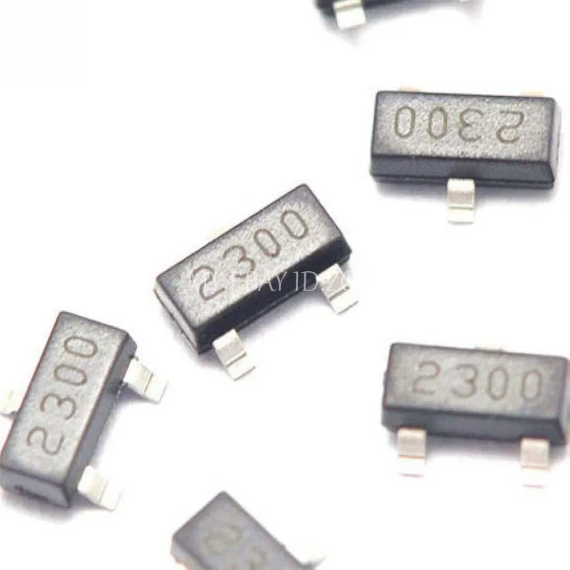 100 sztuk SI2300 2300 SOT-23 N-kanałowe tranzystory MOSFET SMD 30 V (D-S)