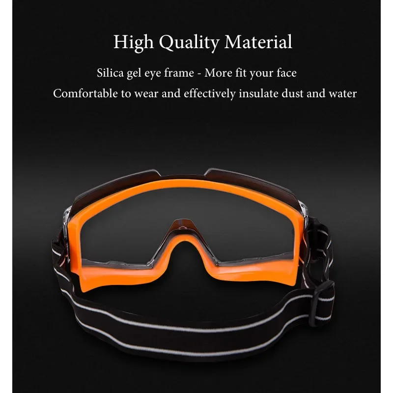 نظارات حماية العمل إطار جل السيليكا نظارات واقية مقاومة للغبار والصدمات لراكبي النجار تلميع حامي العين #4