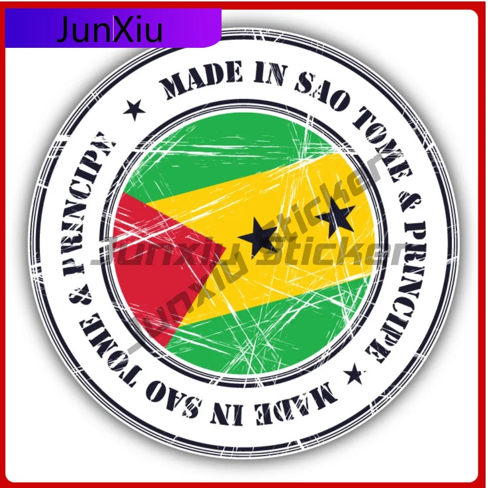 

Made In Sao Tome And Principe Grunge Flag Stamp Car Decal Bumper Stickers Funny Style Wall Use For Car Vehicle Exterior Decor
