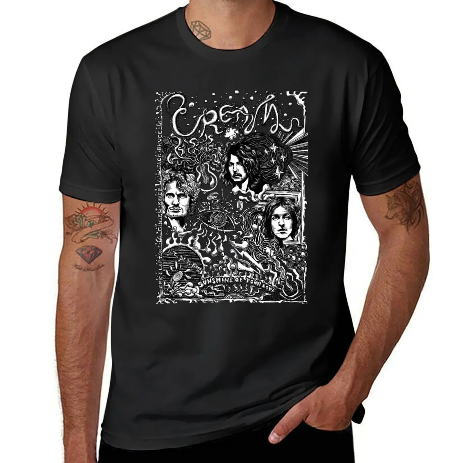Cream Band T-Shirt boys animal print for a boy sublime customs Short sleeve tee men