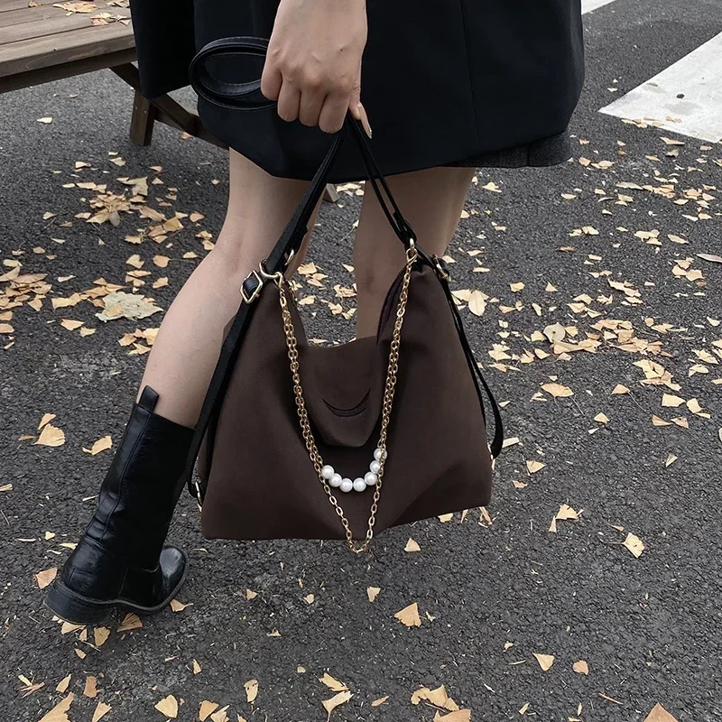 

Minimalist Elegant Diaper Bag For Women Designer Crossbody Handbag Luxury Leather Tote Vintage Chic Large Capacity Bag