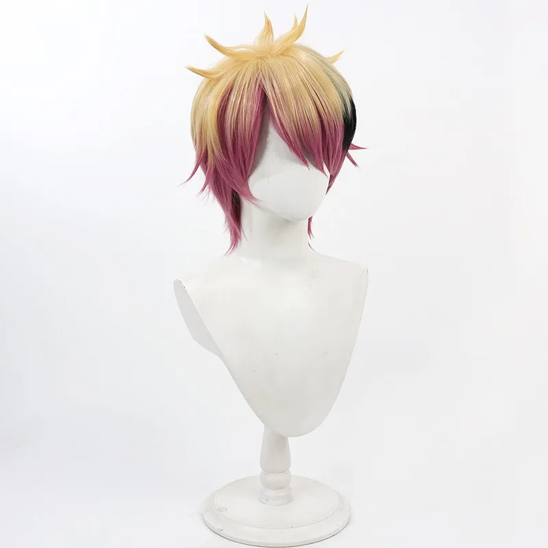 The Demon Prince of the Cat Devil Rono Fandon cosplay wig multi-color gradient layered spikes Halloween gift